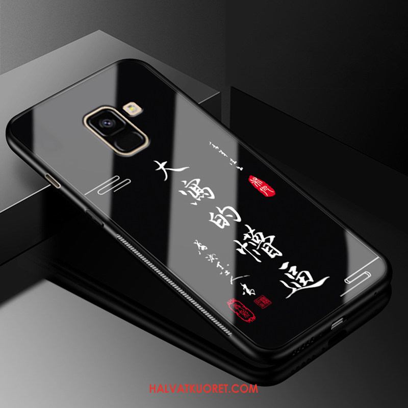 Samsung Galaxy A8 2018 Kuoret Puhelimen Tähti Luova, Samsung Galaxy A8 2018 Kuori Musta Lasi