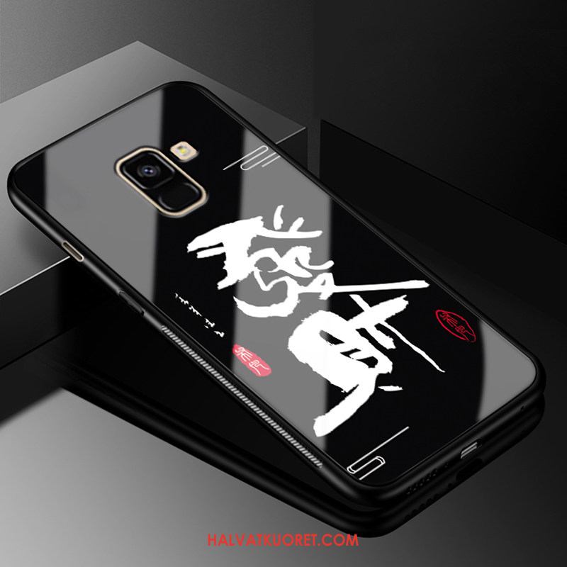 Samsung Galaxy A8 2018 Kuoret Puhelimen Tähti Luova, Samsung Galaxy A8 2018 Kuori Musta Lasi