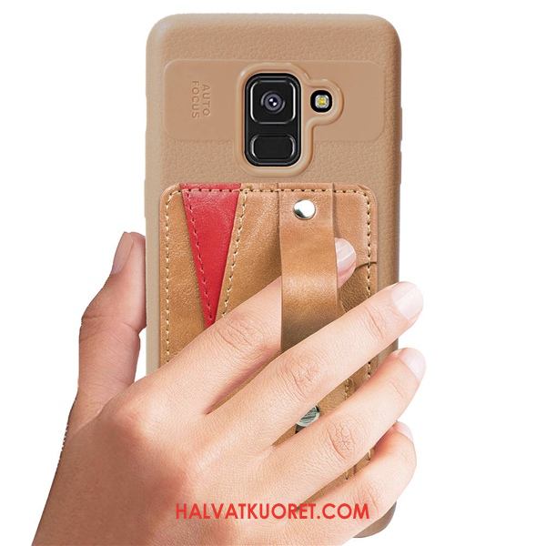 Samsung Galaxy A8 2018 Kuoret Punainen Murtumaton Tähti, Samsung Galaxy A8 2018 Kuori Tuki Puhelimen