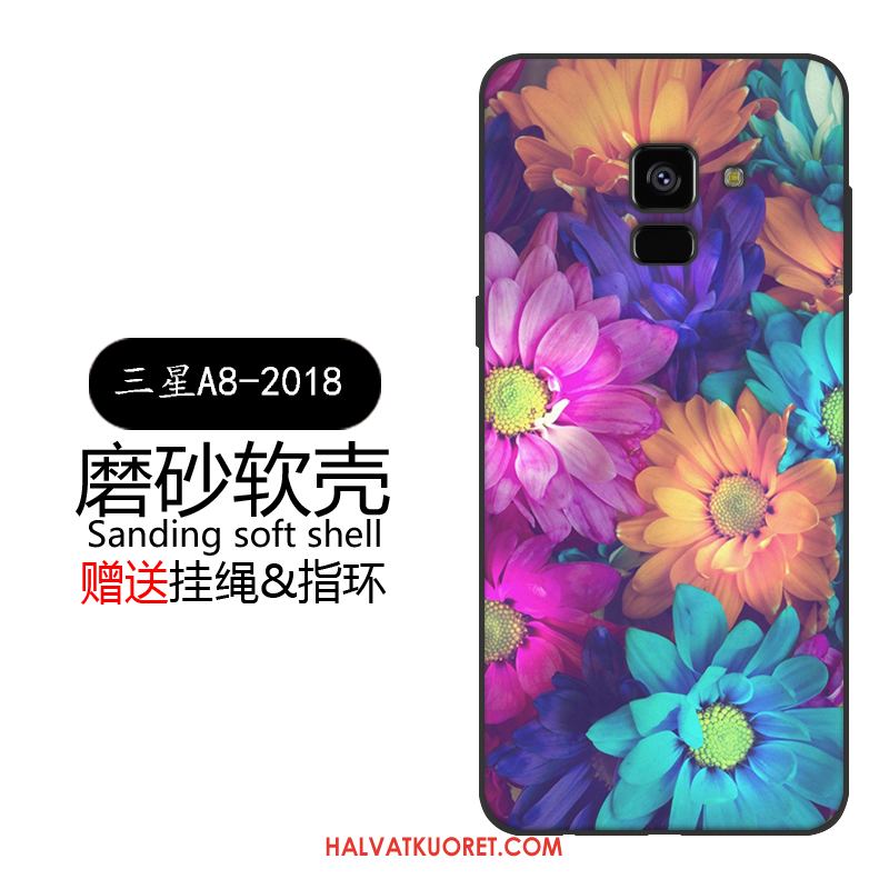 Samsung Galaxy A8 2018 Kuoret Suojaus Keltainen, Samsung Galaxy A8 2018 Kuori Silikoni Murtumaton