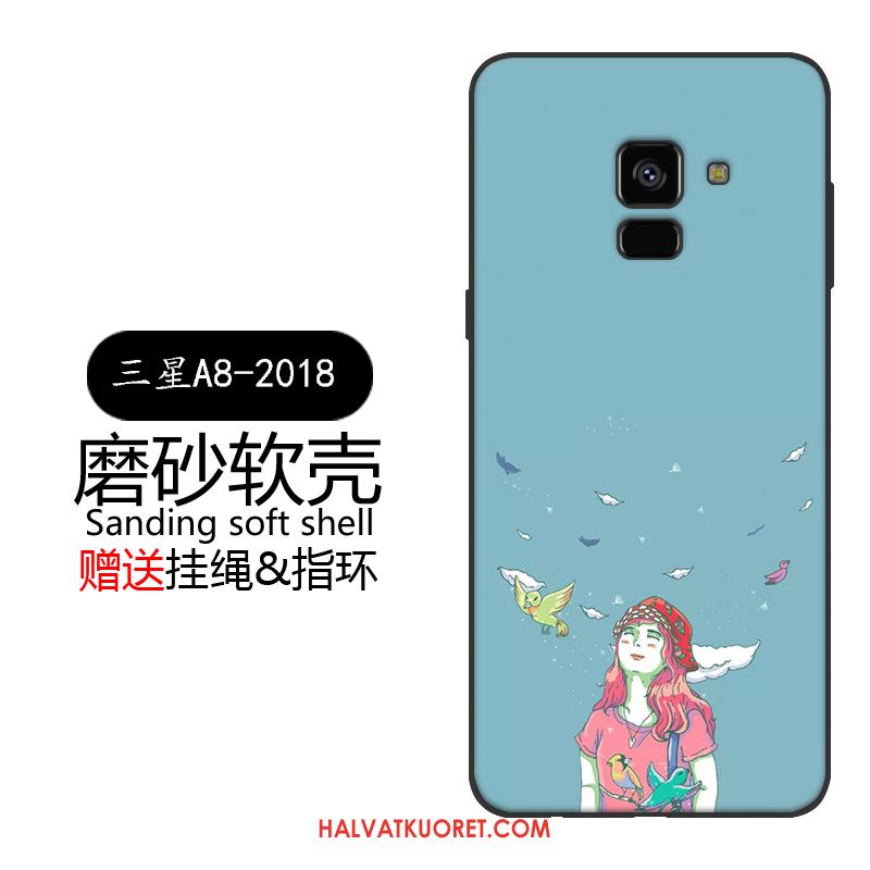 Samsung Galaxy A8 2018 Kuoret Suojaus Keltainen, Samsung Galaxy A8 2018 Kuori Silikoni Murtumaton