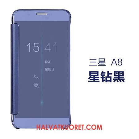 Samsung Galaxy A8 Kuoret Suojaus Nahkakotelo Lohikäärme, Samsung Galaxy A8 Kuori Tähti Sininen