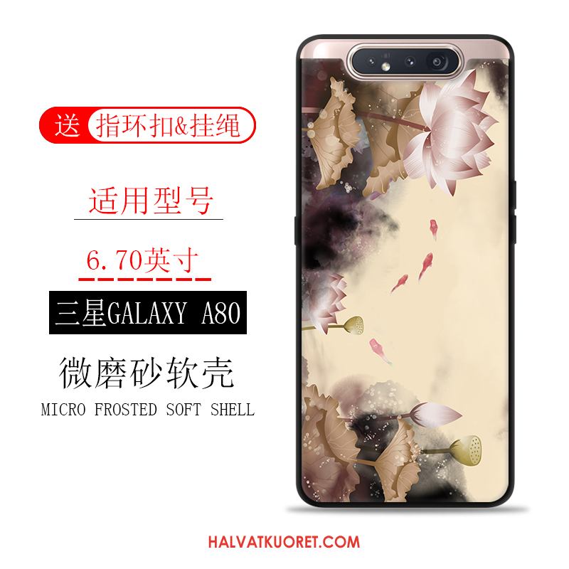 Samsung Galaxy A80 Kuoret Vuosikerta Kotelo Tuuli, Samsung Galaxy A80 Kuori Pesty Suede Sininen