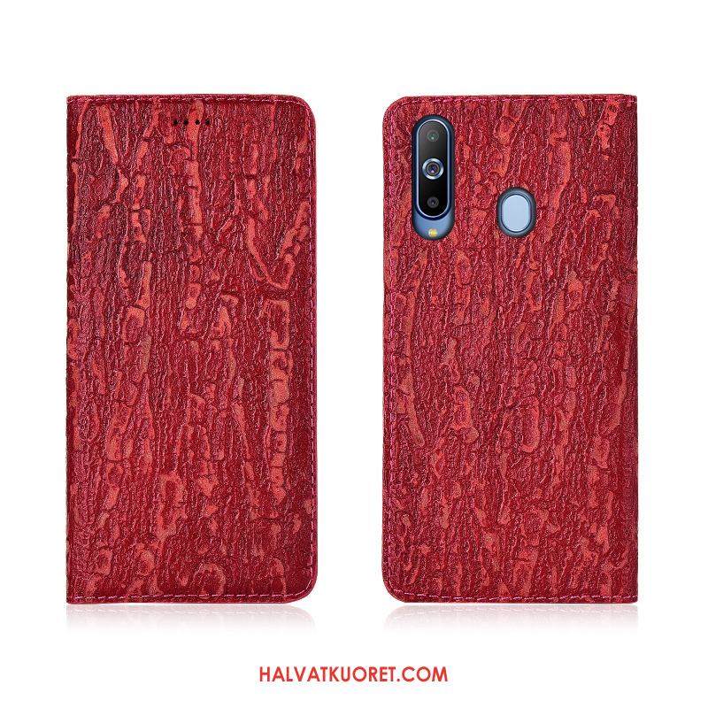 Samsung Galaxy A8s Kuoret Valkoinen Suojaus Puu, Samsung Galaxy A8s Kuori Nahka