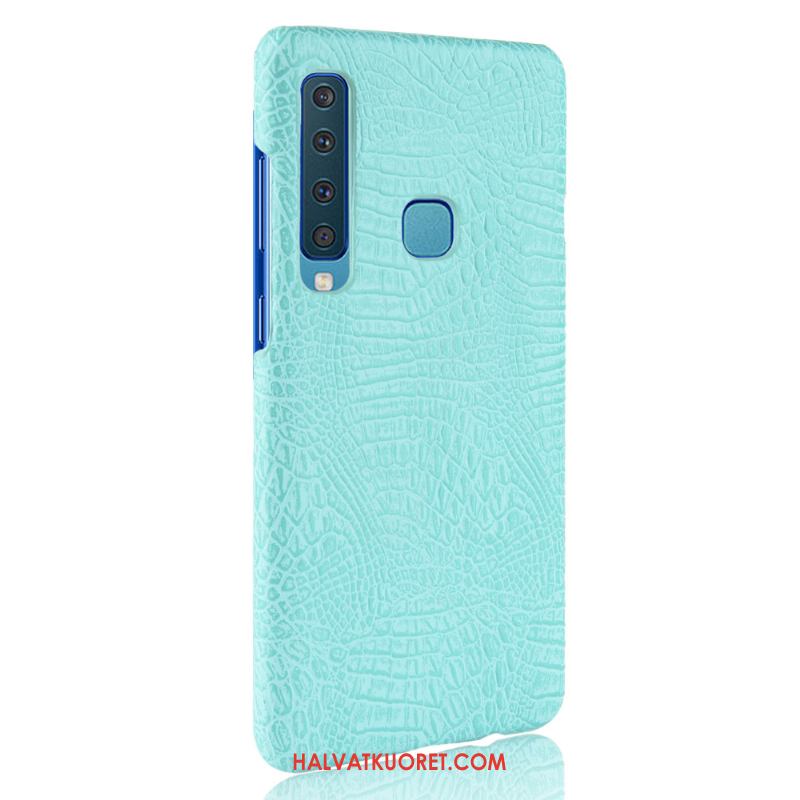 Samsung Galaxy A9 2018 Kuoret Punainen Pesty Suede Krokotiili, Samsung Galaxy A9 2018 Kuori Puhelimen Orange