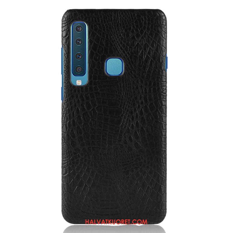 Samsung Galaxy A9 2018 Kuoret Punainen Pesty Suede Krokotiili, Samsung Galaxy A9 2018 Kuori Puhelimen Orange