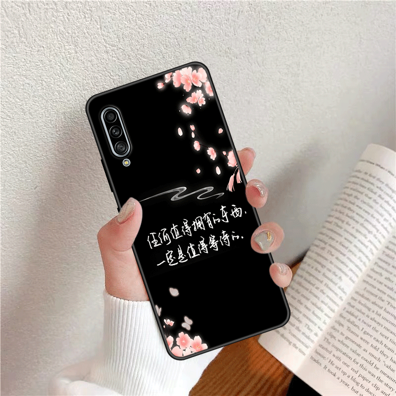 Samsung Galaxy A90 5g Kuoret Puhelimen Silikoni Kiinalainen Tyyli, Samsung Galaxy A90 5g Kuori Suojaus Persoonallisuus Beige