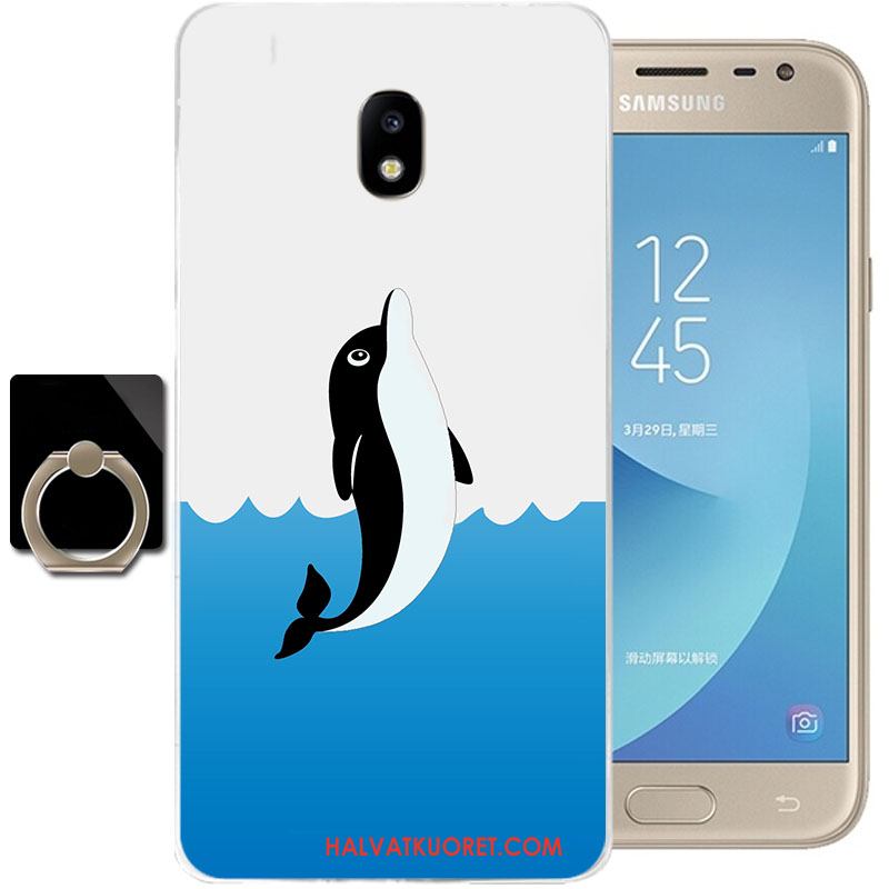 Samsung Galaxy J3 2017 Kuoret Kotelo All Inclusive Silikoni, Samsung Galaxy J3 2017 Kuori Läpinäkyvä Pehmeä Neste