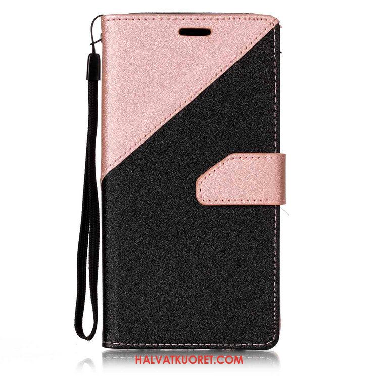 Samsung Galaxy J5 2017 Kuoret Nahkakotelo Sininen Suojaus, Samsung Galaxy J5 2017 Kuori Kukkakuvio Tuki Sandfarben