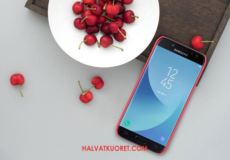 Samsung Galaxy J5 2017 Kuoret Pesty Suede Musta Tähti, Samsung Galaxy J5 2017 Kuori Kulta Kova