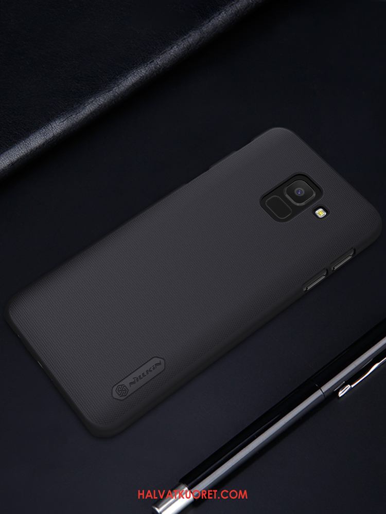 Samsung Galaxy J6 Kuoret Suojaus Musta Tähti, Samsung Galaxy J6 Kuori Pesty Suede Murtumaton