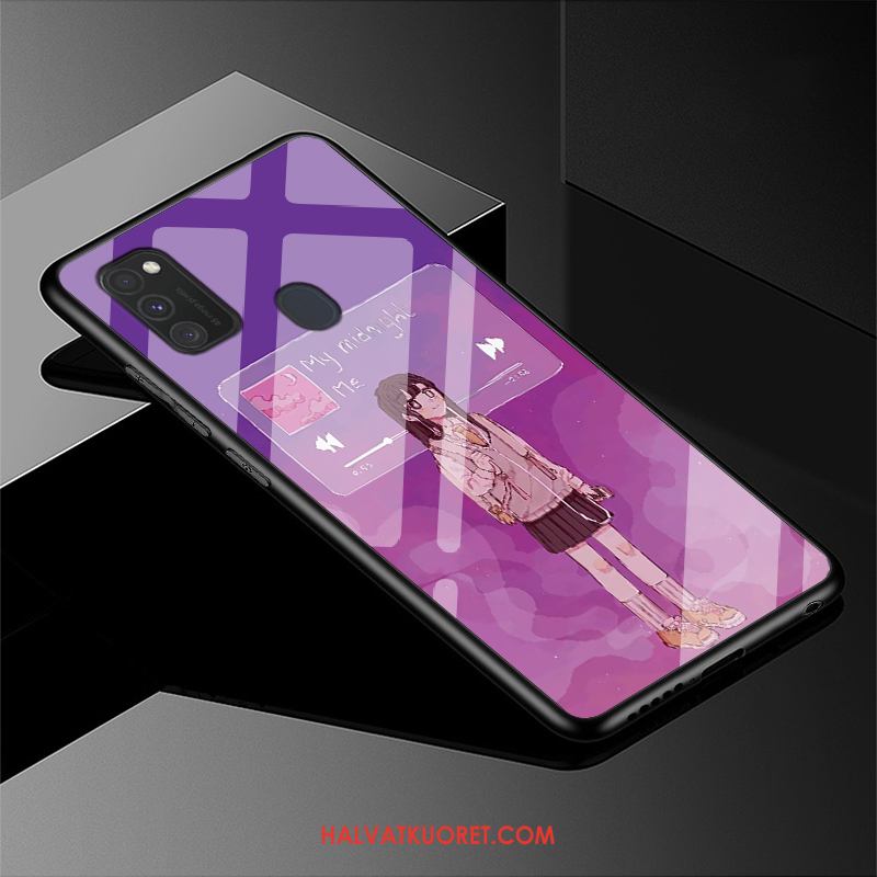 Samsung Galaxy M30s Kuoret Lasi Sarjakuva Yksinkertainen, Samsung Galaxy M30s Kuori Suojaus