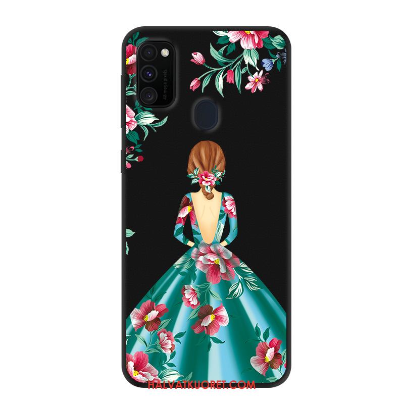 Samsung Galaxy M30s Kuoret Murtumaton Trendi Tähti, Samsung Galaxy M30s Kuori Suojaus Musta