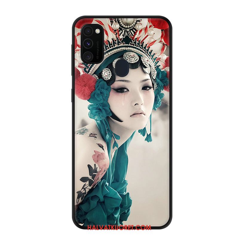 Samsung Galaxy M30s Kuoret Murtumaton Trendi Tähti, Samsung Galaxy M30s Kuori Suojaus Musta