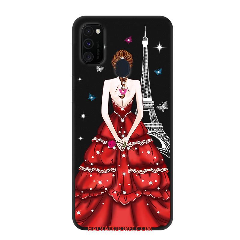 Samsung Galaxy M30s Kuoret Murtumaton Trendi Tähti, Samsung Galaxy M30s Kuori Suojaus Musta