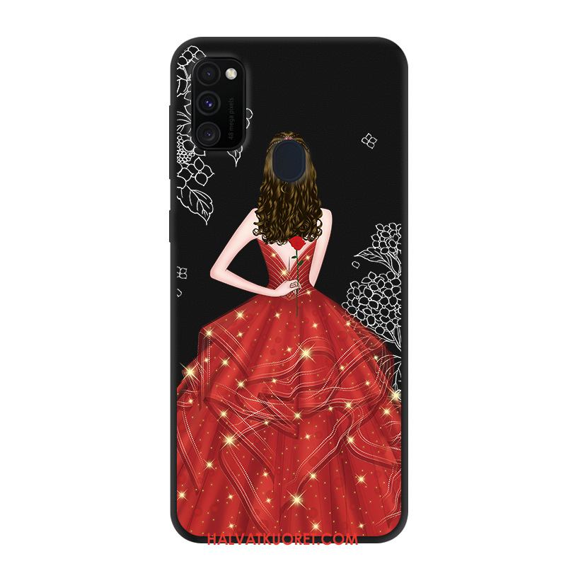 Samsung Galaxy M30s Kuoret Murtumaton Trendi Tähti, Samsung Galaxy M30s Kuori Suojaus Musta