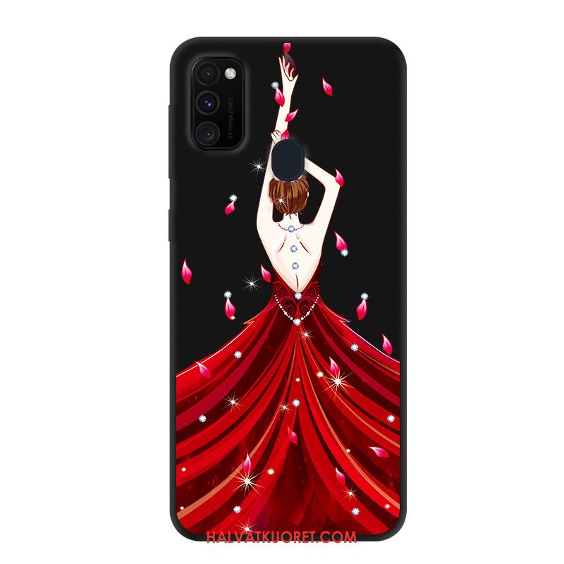 Samsung Galaxy M30s Kuoret Murtumaton Trendi Tähti, Samsung Galaxy M30s Kuori Suojaus Musta