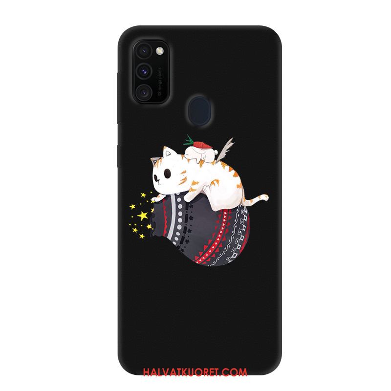 Samsung Galaxy M30s Kuoret Murtumaton Trendi Tähti, Samsung Galaxy M30s Kuori Suojaus Musta