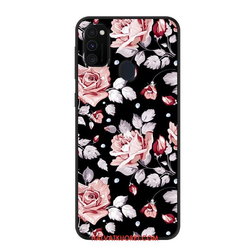 Samsung Galaxy M30s Kuoret Murtumaton Trendi Tähti, Samsung Galaxy M30s Kuori Suojaus Musta