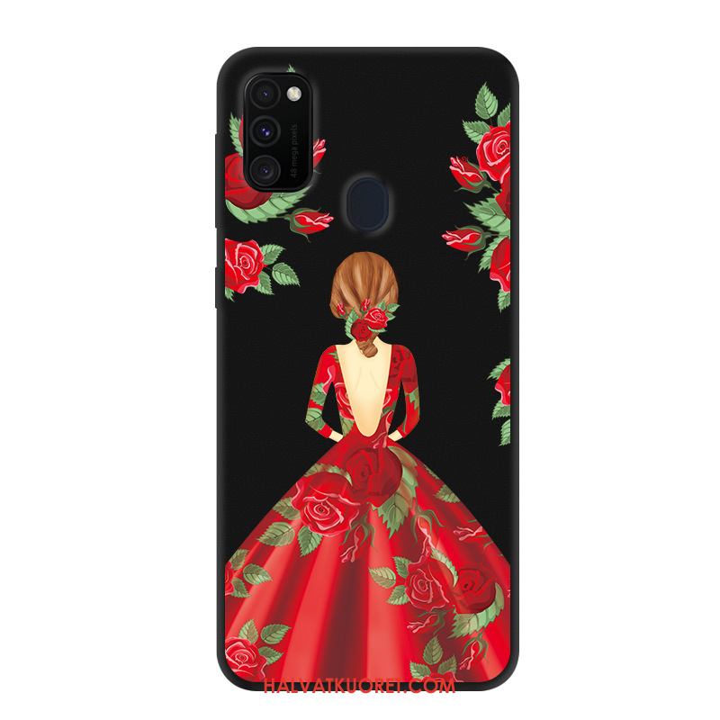 Samsung Galaxy M30s Kuoret Murtumaton Trendi Tähti, Samsung Galaxy M30s Kuori Suojaus Musta