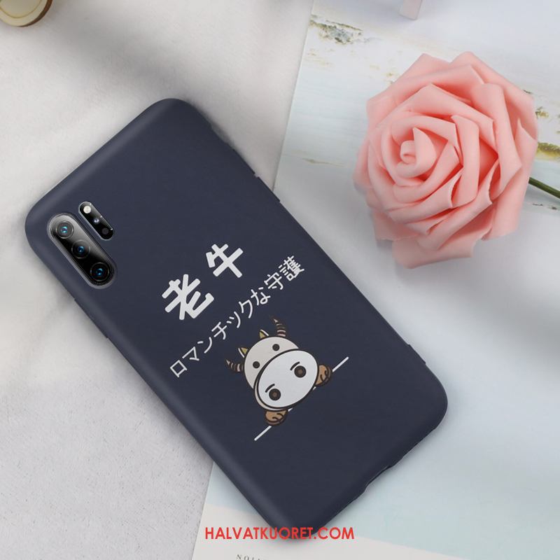 Samsung Galaxy Note 10+ Kuoret Luova Kohokuviointi Lehmä, Samsung Galaxy Note 10+ Kuori Rakastunut Pesty Suede