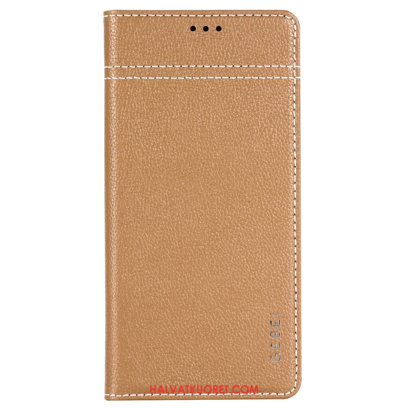 Samsung Galaxy Note 10 Kuoret Nahkakotelo Khaki, Samsung Galaxy Note 10 Kuori Puhelimen Tähti