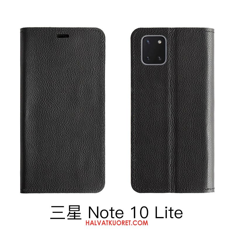 Samsung Galaxy Note 10 Lite Kuoret Aito Nahka Kotelo Nahkakotelo, Samsung Galaxy Note 10 Lite Kuori Kukkakuvio Punainen
