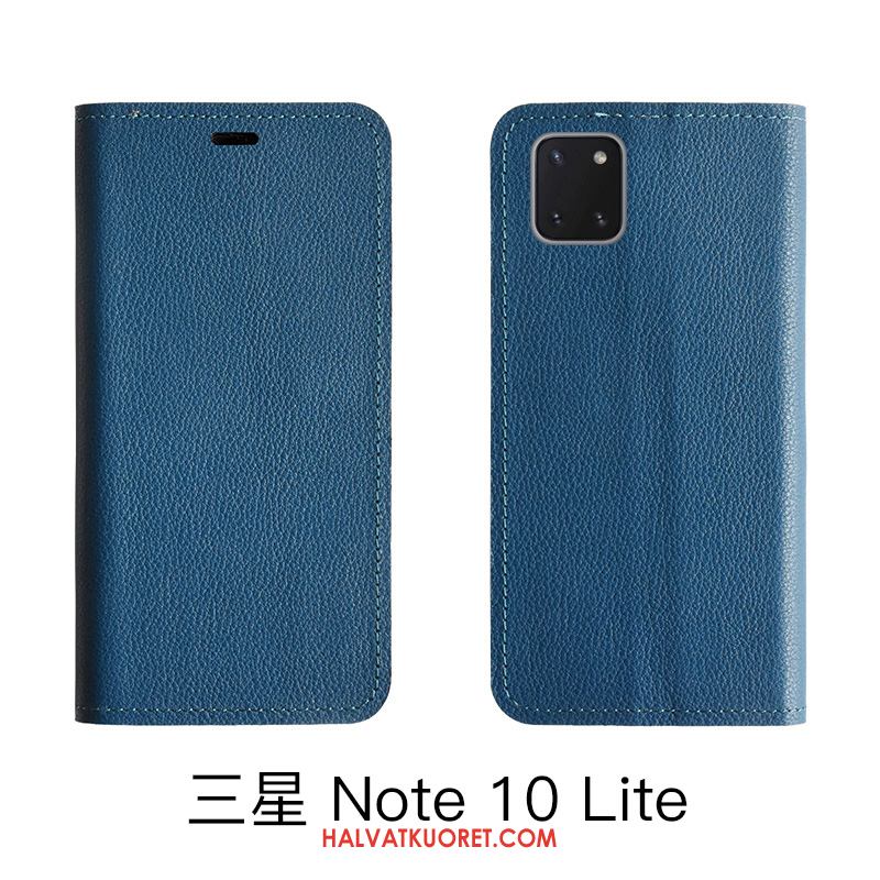 Samsung Galaxy Note 10 Lite Kuoret Aito Nahka Kotelo Nahkakotelo, Samsung Galaxy Note 10 Lite Kuori Kukkakuvio Punainen
