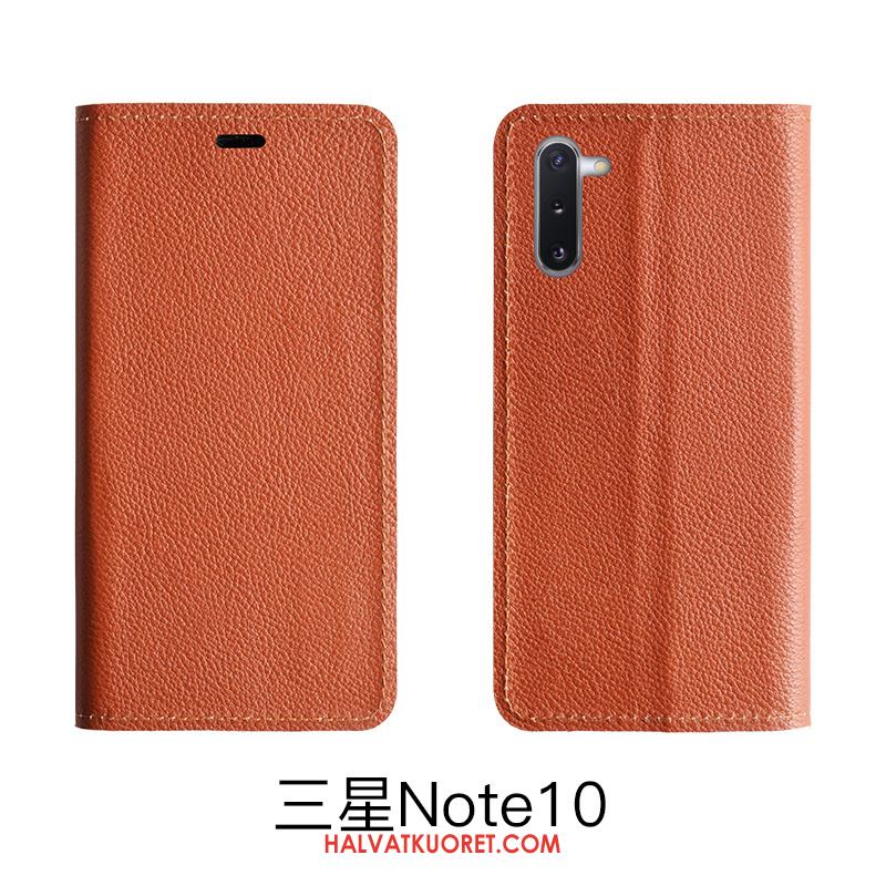Samsung Galaxy Note 10 Lite Kuoret Aito Nahka Kotelo Nahkakotelo, Samsung Galaxy Note 10 Lite Kuori Kukkakuvio Punainen