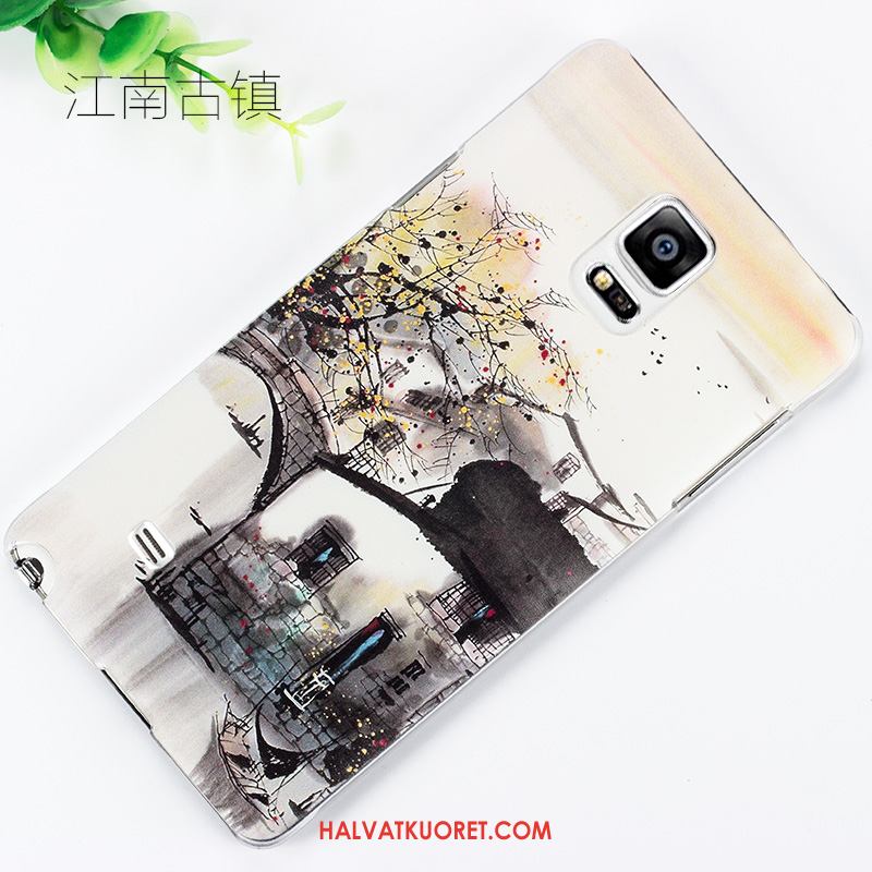 Samsung Galaxy Note 4 Kuoret Kevyt Suojaus Kohokuviointi, Samsung Galaxy Note 4 Kuori Kotelo Pesty Suede