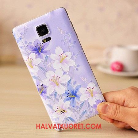 Samsung Galaxy Note 4 Kuoret Puhelimen Kohokuviointi Kotelo, Samsung Galaxy Note 4 Kuori Violetti Ohut