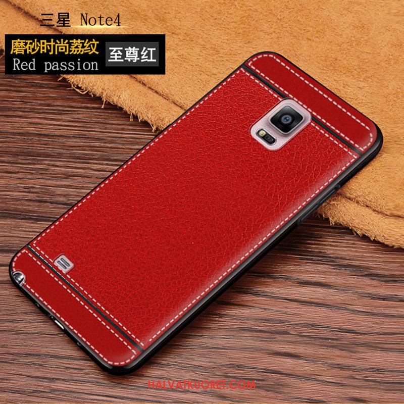 Samsung Galaxy Note 4 Kuoret Puhelimen Pesty Suede Musta, Samsung Galaxy Note 4 Kuori Kotelo