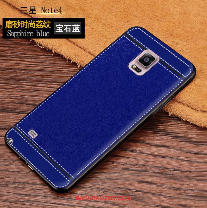 Samsung Galaxy Note 4 Kuoret Puhelimen Pesty Suede Musta, Samsung Galaxy Note 4 Kuori Kotelo