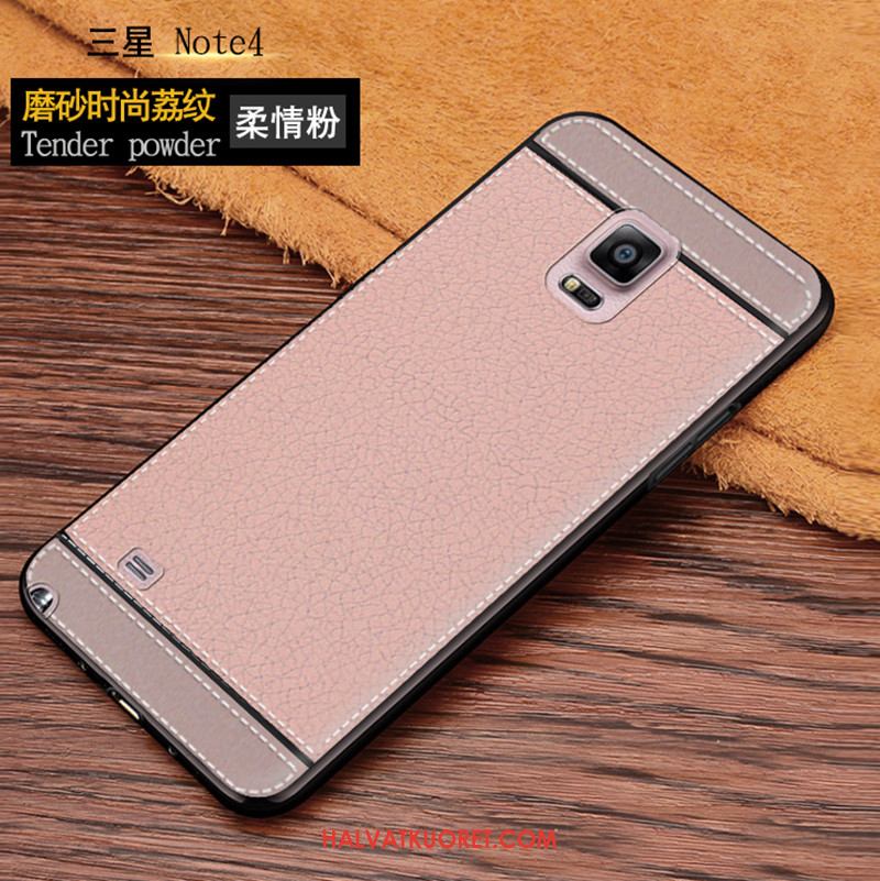 Samsung Galaxy Note 4 Kuoret Puhelimen Pesty Suede Musta, Samsung Galaxy Note 4 Kuori Kotelo