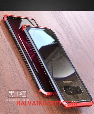Samsung Galaxy Note 8 Kuoret Kehys Suojaus Lasi, Samsung Galaxy Note 8 Kuori Sininen Takakansi