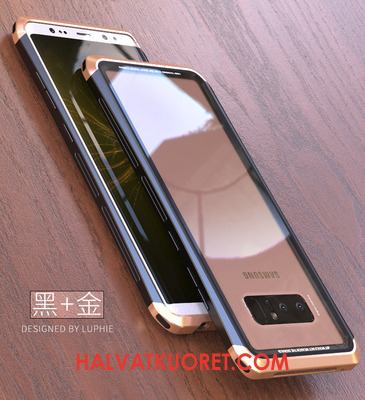 Samsung Galaxy Note 8 Kuoret Kehys Suojaus Lasi, Samsung Galaxy Note 8 Kuori Sininen Takakansi