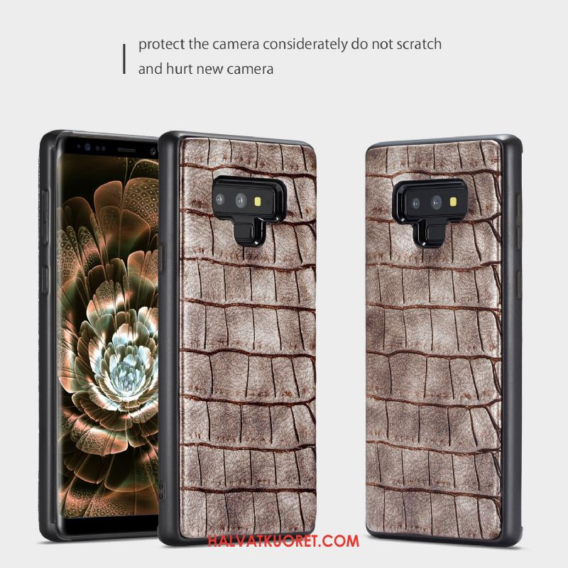 Samsung Galaxy Note 9 Kuoret Krokotiili Puhelimen Tähti, Samsung Galaxy Note 9 Kuori Murtumaton Harmaa