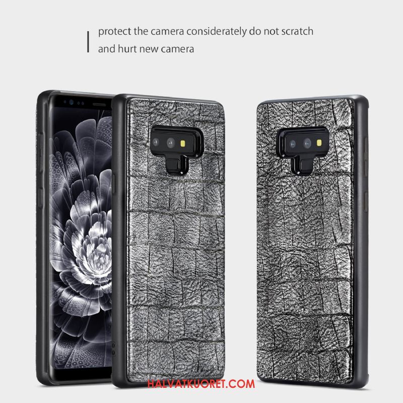 Samsung Galaxy Note 9 Kuoret Krokotiili Puhelimen Tähti, Samsung Galaxy Note 9 Kuori Murtumaton Harmaa