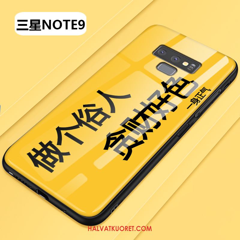 Samsung Galaxy Note 9 Kuoret Silikoni Murtumaton Karkaisu, Samsung Galaxy Note 9 Kuori Persoonallisuus Keltainen