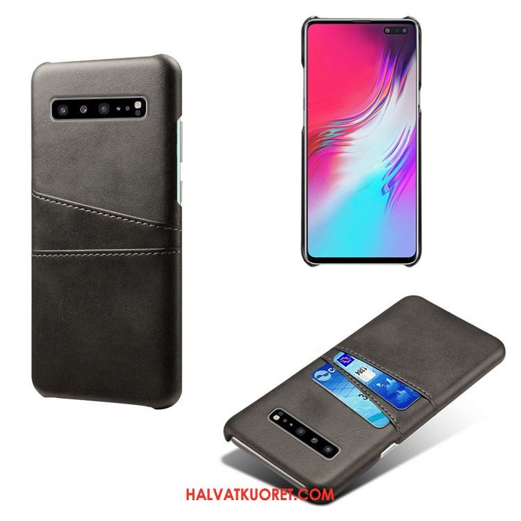 Samsung Galaxy S10 5g Kuoret Persoonallisuus Puhelimen Kukkakuvio, Samsung Galaxy S10 5g Kuori Kotelo Nahka Braun