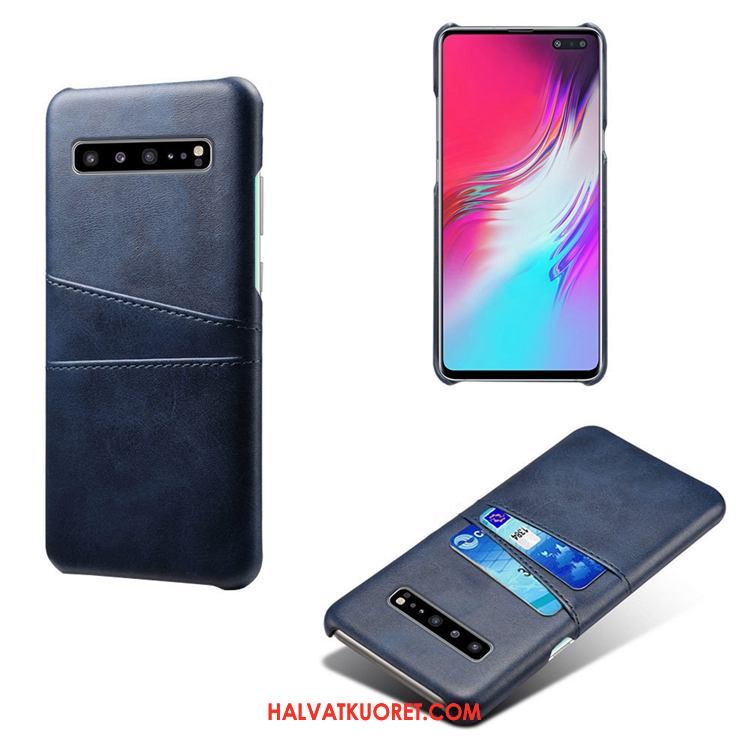 Samsung Galaxy S10 5g Kuoret Persoonallisuus Puhelimen Kukkakuvio, Samsung Galaxy S10 5g Kuori Kotelo Nahka Braun