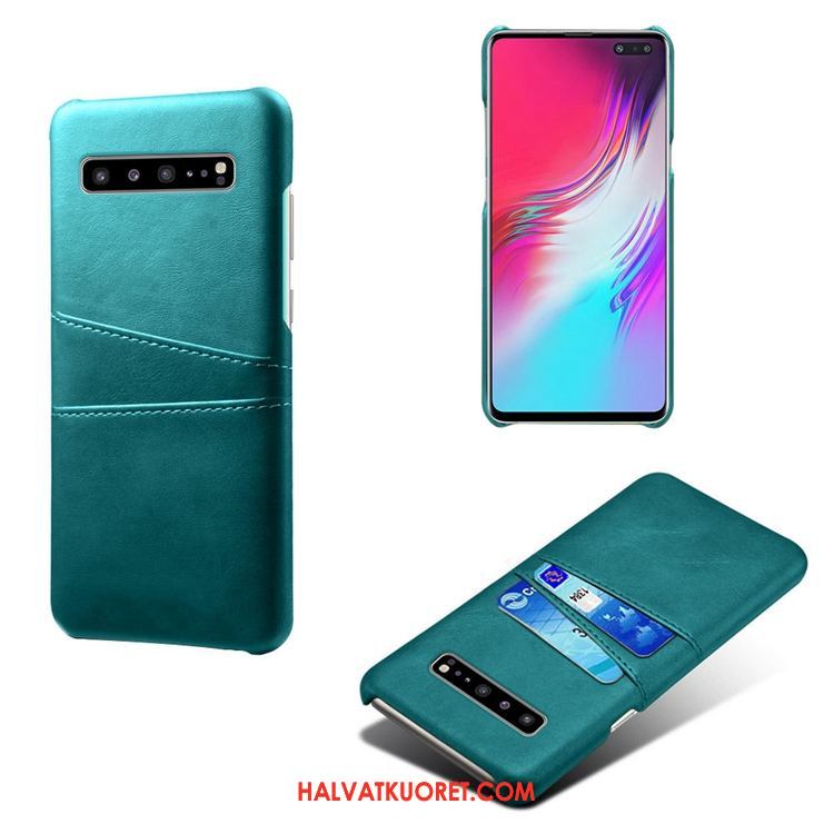 Samsung Galaxy S10 5g Kuoret Persoonallisuus Puhelimen Kukkakuvio, Samsung Galaxy S10 5g Kuori Kotelo Nahka Braun