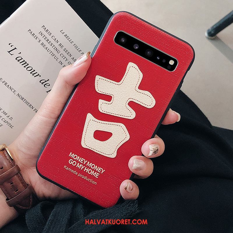 Samsung Galaxy S10 5g Kuoret Punainen L Pehmeä Neste, Samsung Galaxy S10 5g Kuori Tähti