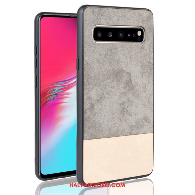 Samsung Galaxy S10 5g Kuoret Suojaus Nahka Musta, Samsung Galaxy S10 5g Kuori Puhelimen