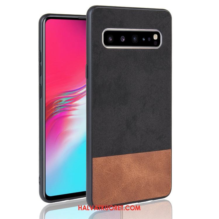 Samsung Galaxy S10 5g Kuoret Suojaus Nahka Musta, Samsung Galaxy S10 5g Kuori Puhelimen