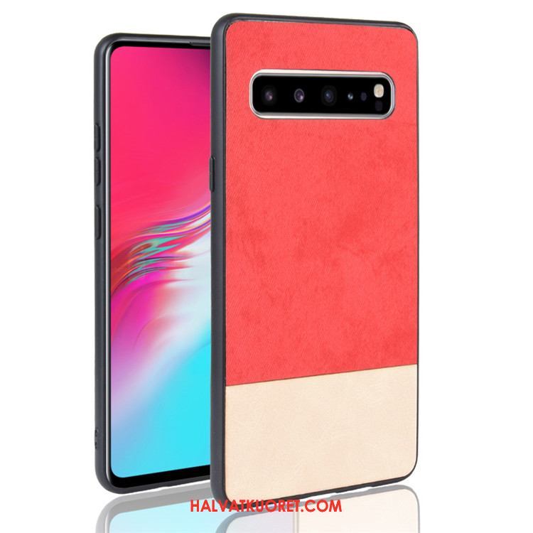 Samsung Galaxy S10 5g Kuoret Suojaus Nahka Musta, Samsung Galaxy S10 5g Kuori Puhelimen