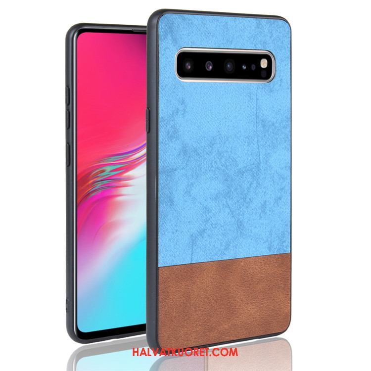 Samsung Galaxy S10 5g Kuoret Suojaus Nahka Musta, Samsung Galaxy S10 5g Kuori Puhelimen