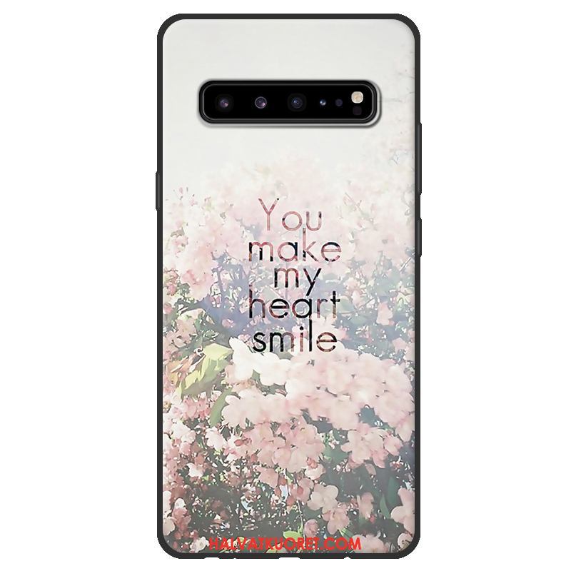 Samsung Galaxy S10 5g Kuoret Suojaus Pesty Suede Musta, Samsung Galaxy S10 5g Kuori Tähti Jauhe