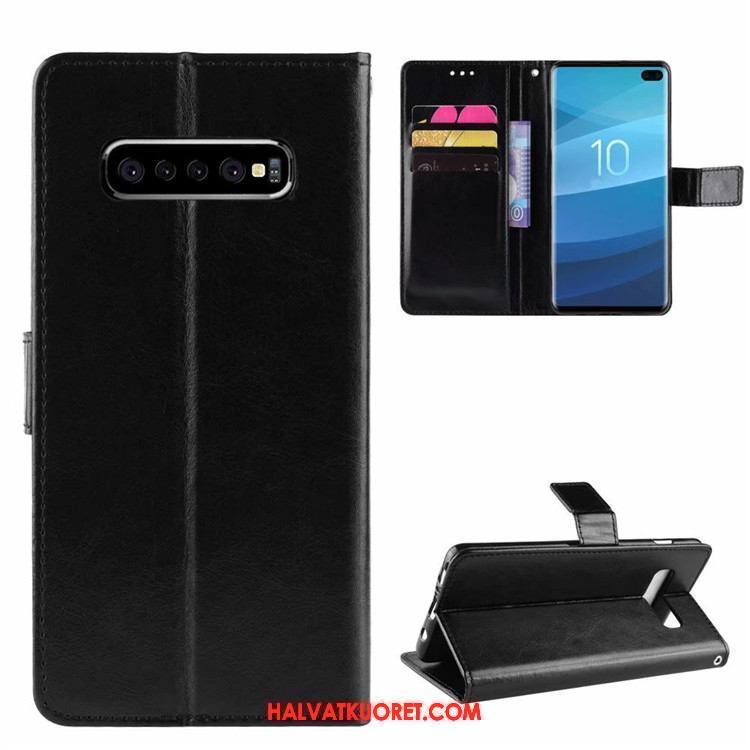 Samsung Galaxy S10+ Kuoret Kortti Tähti Nahkakotelo, Samsung Galaxy S10+ Kuori Murtumaton Suojaus