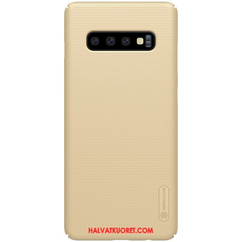 Samsung Galaxy S10+ Kuoret Kotelo Tähti Suojaus, Samsung Galaxy S10+ Kuori Pesty Suede Puhelimen